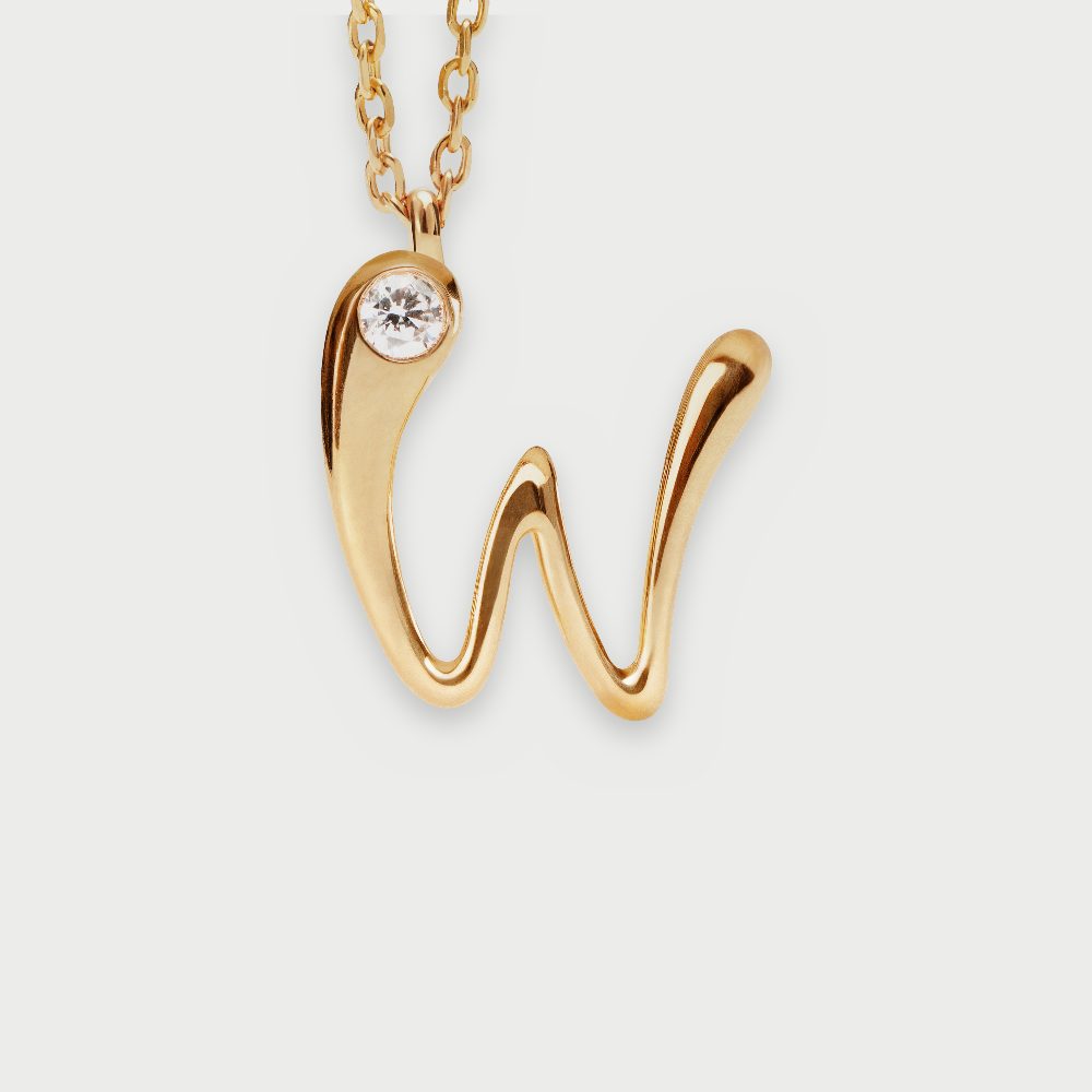 Collana con Pendente Iniziale W – PDPAOLA CO01-B96