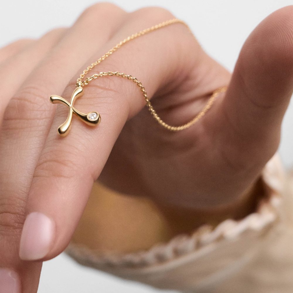 Collana con Pendente Iniziale X – PD Paola CO01-B97 indossato