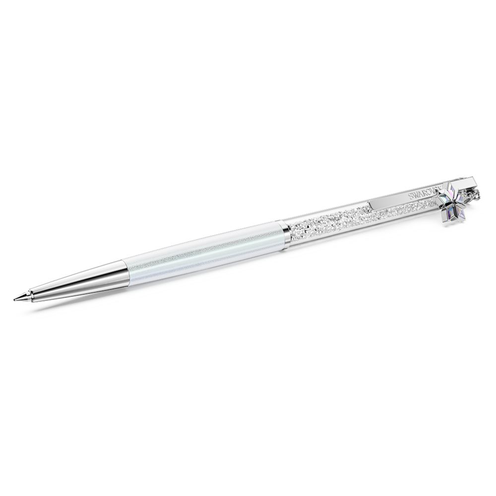 Penna a sfera Crystalline Annual Edition 2027 Swarovski 5745579, laccato bianco, cromato