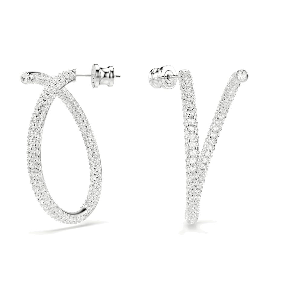 Orecchini a cerchio Dextera intrecciati Swarovski 5695939