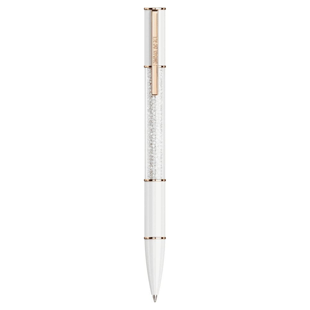 Penna a sfera Crystalline bianca oro rosa Swarovski 5694174 – foto 2