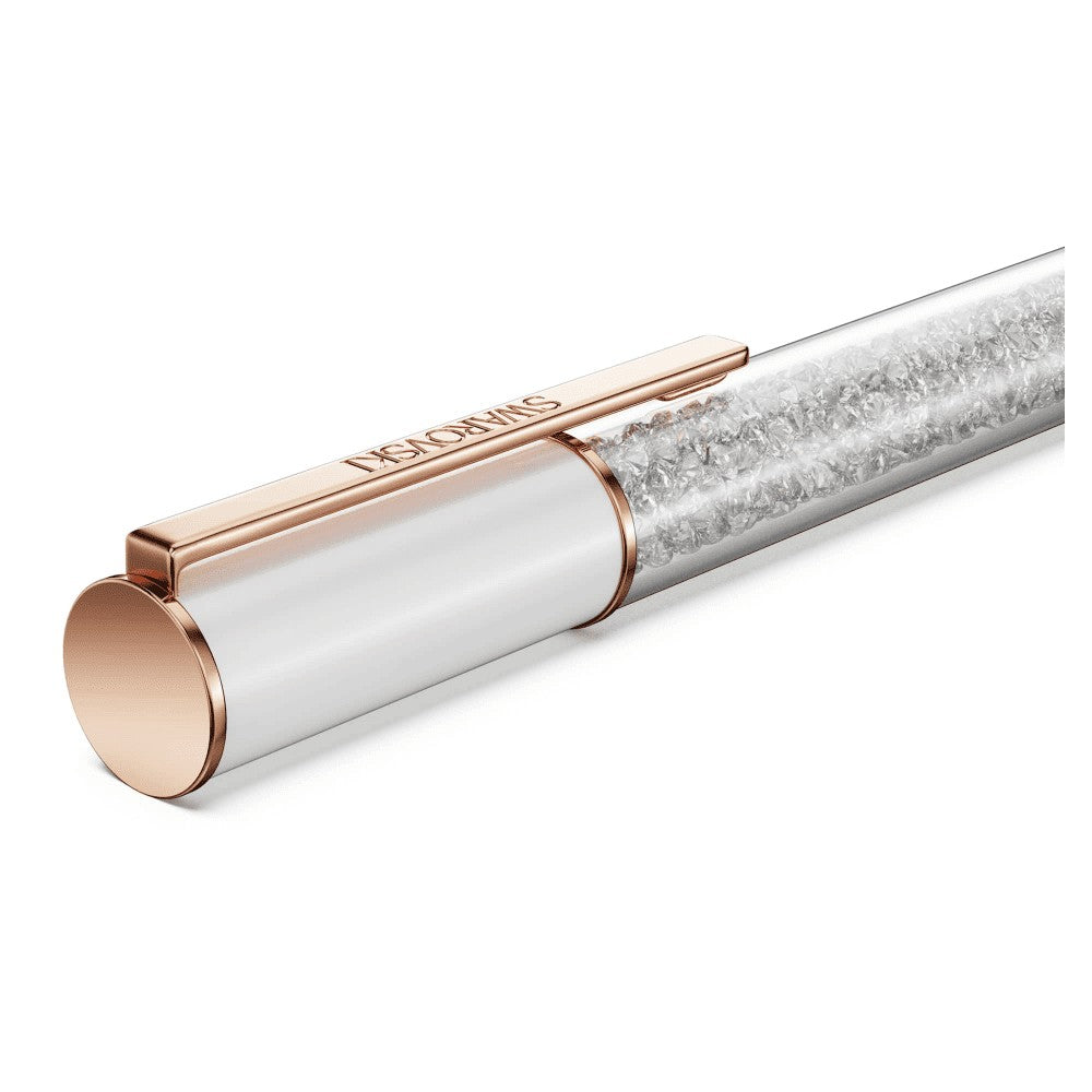 Penna a sfera Crystalline bianca oro rosa Swarovski 5694174 – foto 4