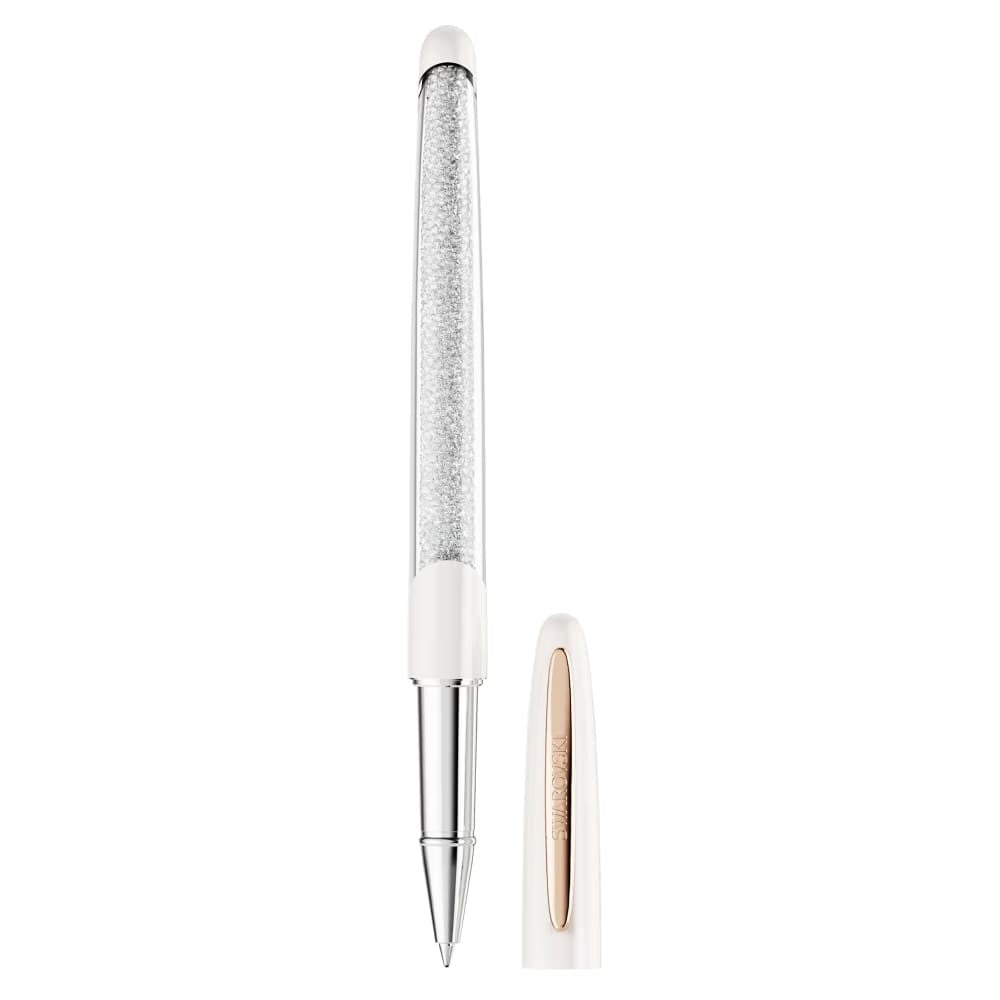 Penna roller Crystalline bianca oro rosa Swarovski 5728390 – foto 3